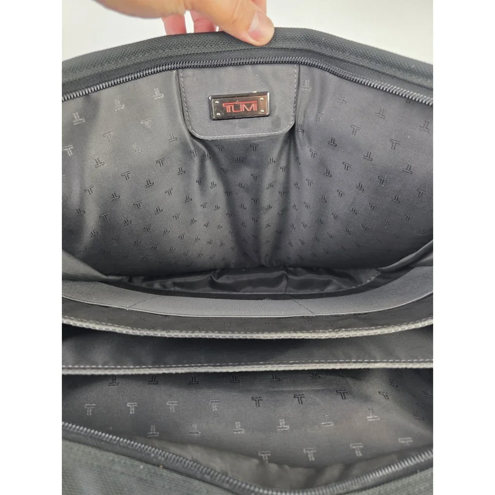 Tumi Alpha Organizer Laptop Briefcase Ballistic Nylon Bag‎ 26141D4 Black *READ*